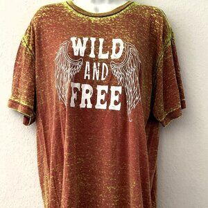 WILD AND FREE DISTRESSED T-SHRIT